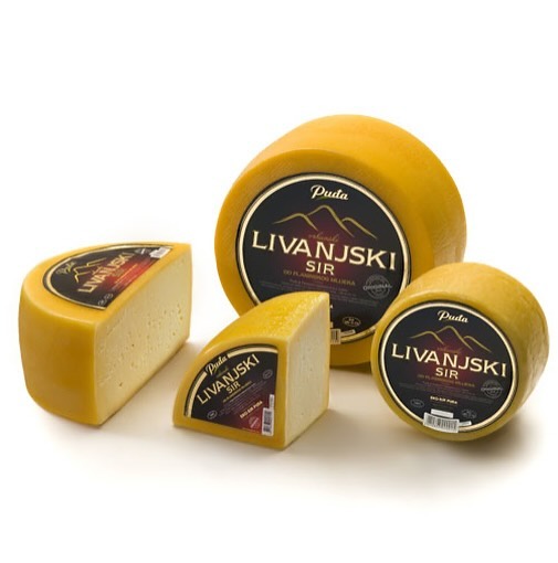 Puđa livanjski sir dolazi u pakiranjima 1/1, 1/2, 1/4 i 1/8 veleprodaja hrane Kiseljak
