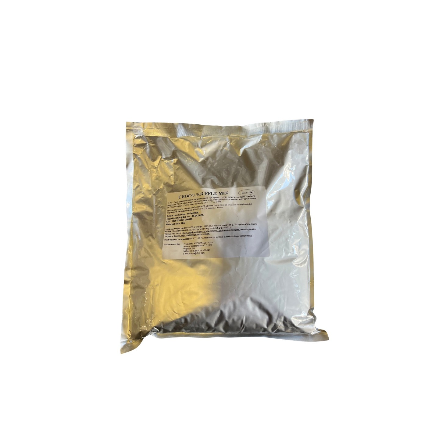 Velvet Choco Souffle Mix 2kg veleprodaja hrane Kiseljak